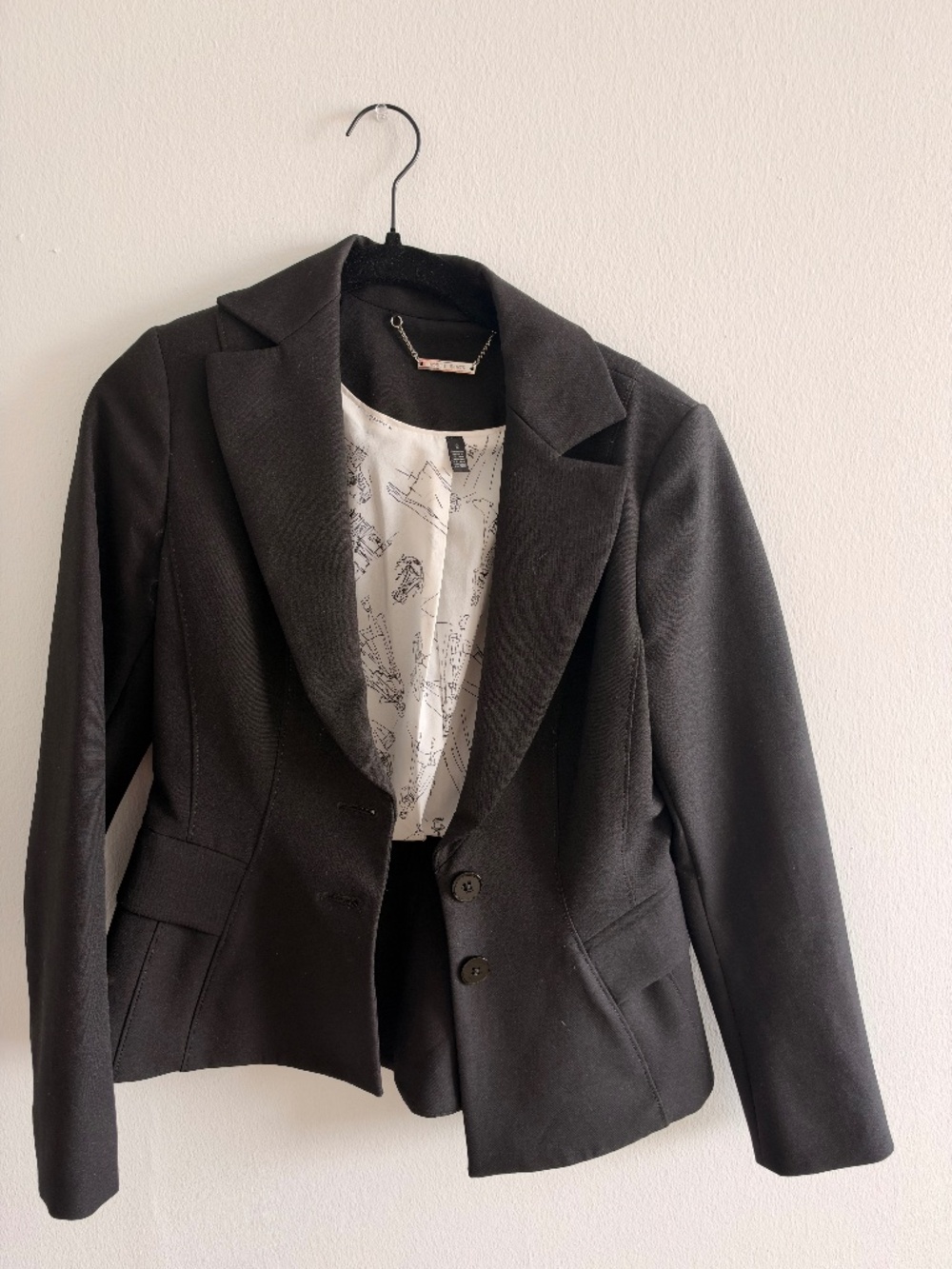 White House Black Market Black Tailored Blazer